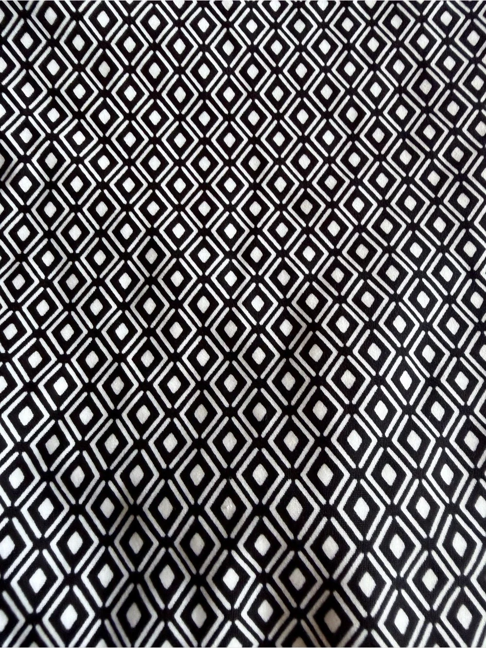 DKNY Women’s Black & White Diamond One-Piece Swimsuit - Picture 3 of 6